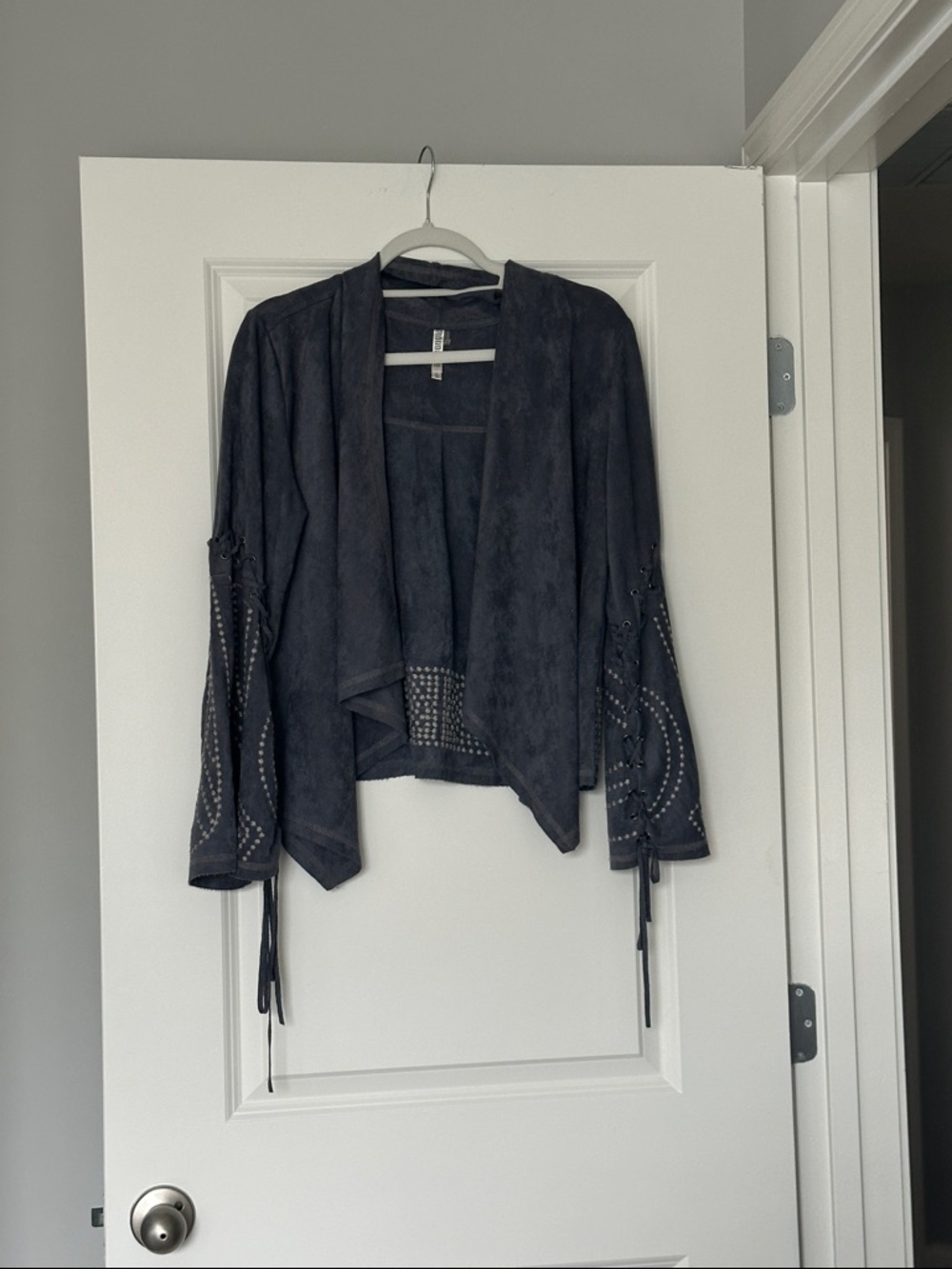 Gray Suede like Jacket